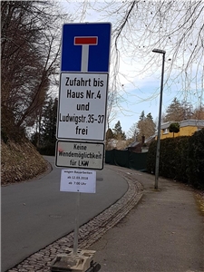 Straßensperrung Straßensperrung